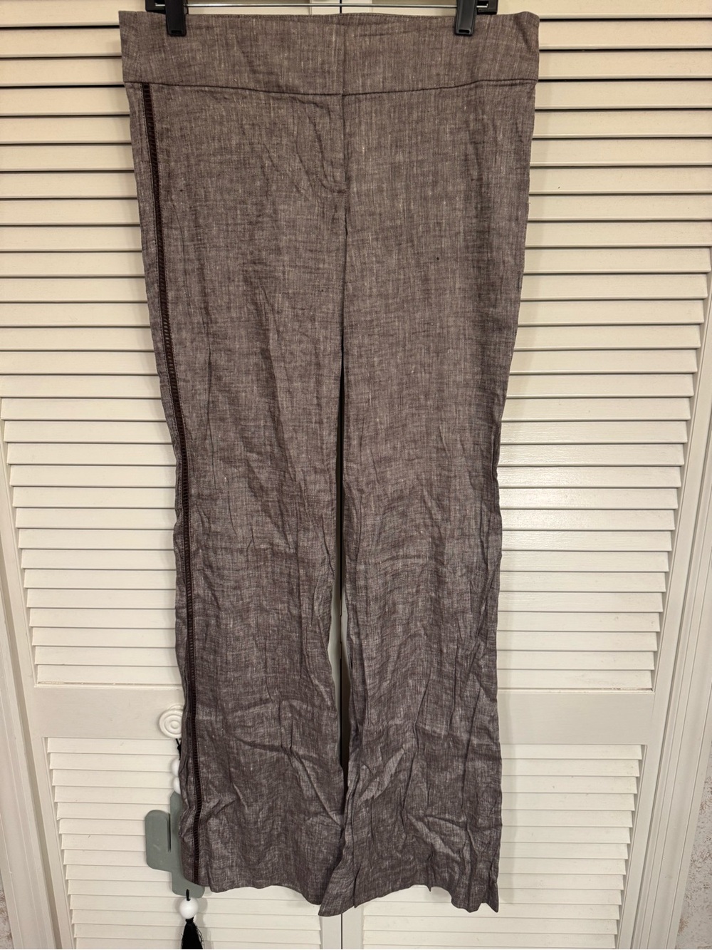 Bebe Women's Wide-Leg Linen Blend Pants - Taupe